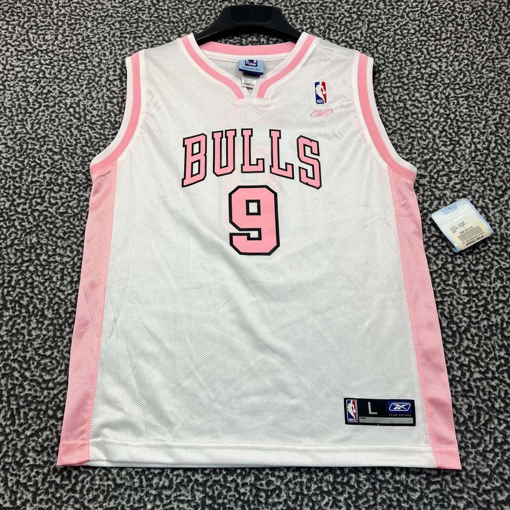 Chicago Bulls Deng #9 Jersey Shirt Youth Girls Large 14 Reebok NBA V-Neck New L